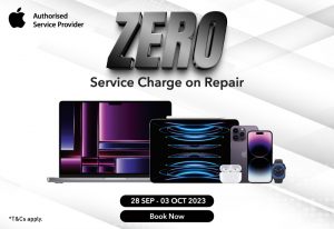 Zero service charges on Apple repairs