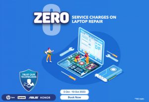 Zero Service Charges on Laptop Repairs